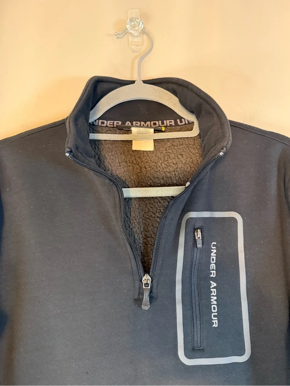Under Armour Black & Gray Half-Zip Pullover